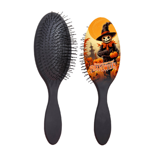 Women's Halloween Massage Cushion Printing Skull Home Hair Brushes & Combs