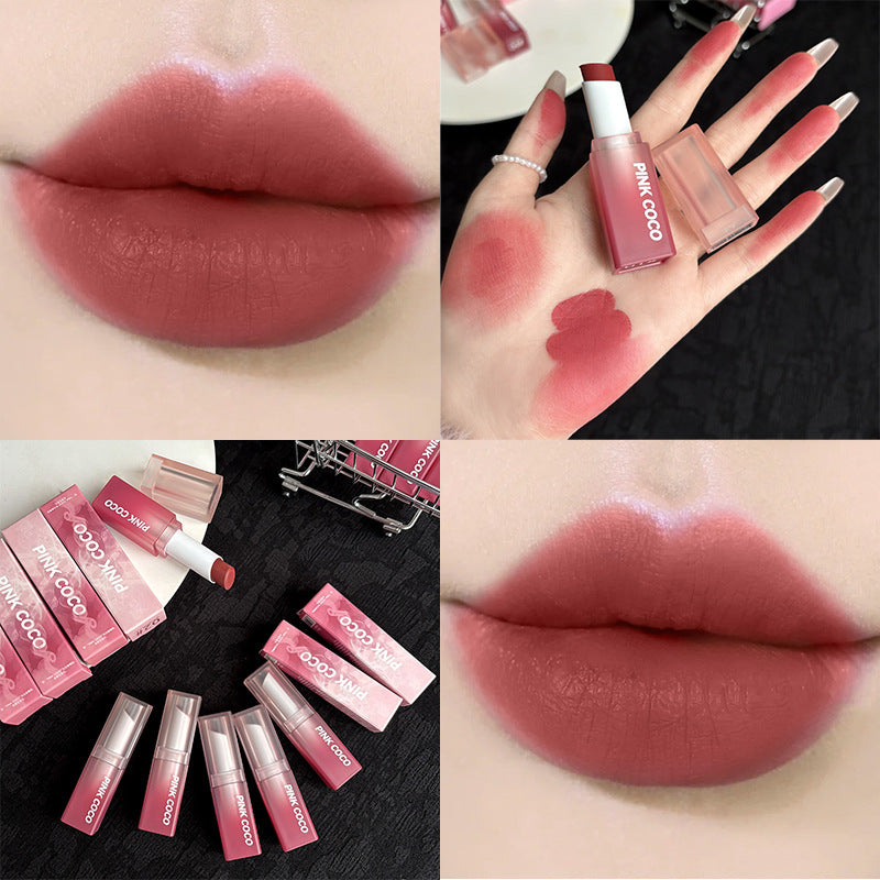 Mist Soft Yarn Spring Cherry Matte Finish Lipsticks