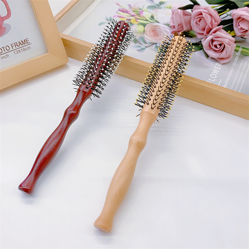 Women's & Men's Simple Wooden Curling Style Hair Brushes & Combs