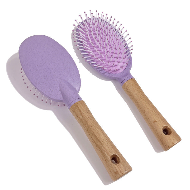 Portable Hairdressing Wooden Airbag Massage Meridian Hair Brushes & Combs