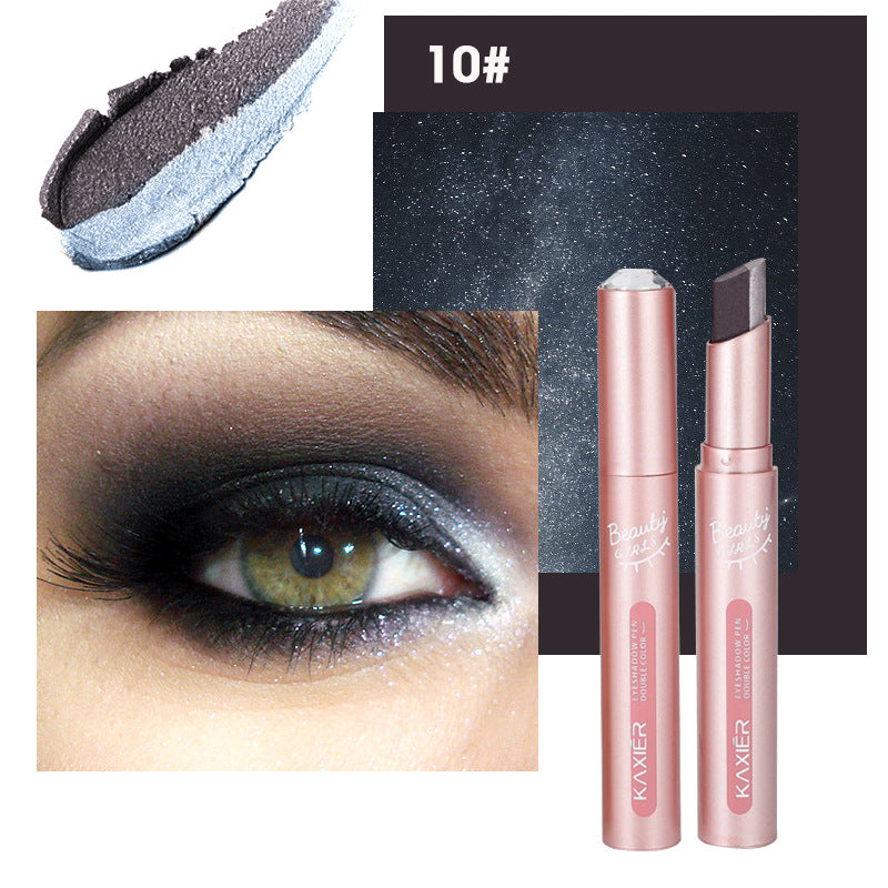 Gradient Two-color Pen Pearlescent Thin Glittering Eyeshadow