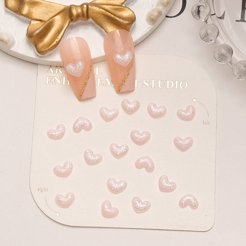 Macaron Color Luminous Mini Love Three-dimensional Nail Care Nail Art