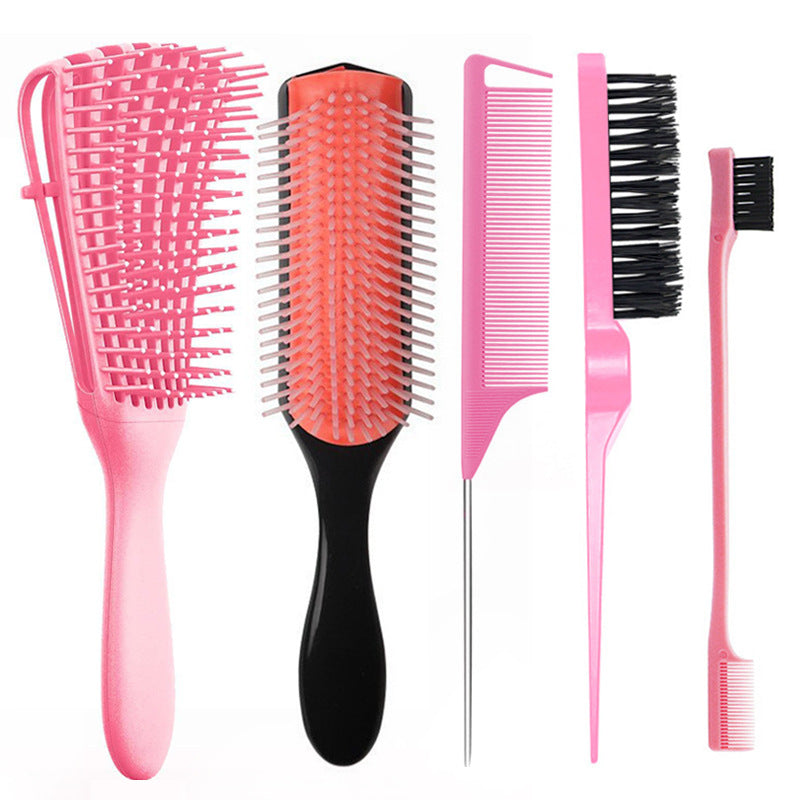 Hairdressing Suit Of Fine Teeth Fluff Tail Hair Brushes & Combs