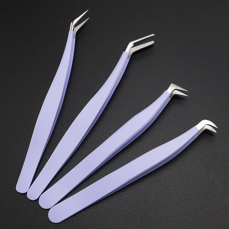 Paint Eyelash Tweezers Artist Grafting Precision False Lashes