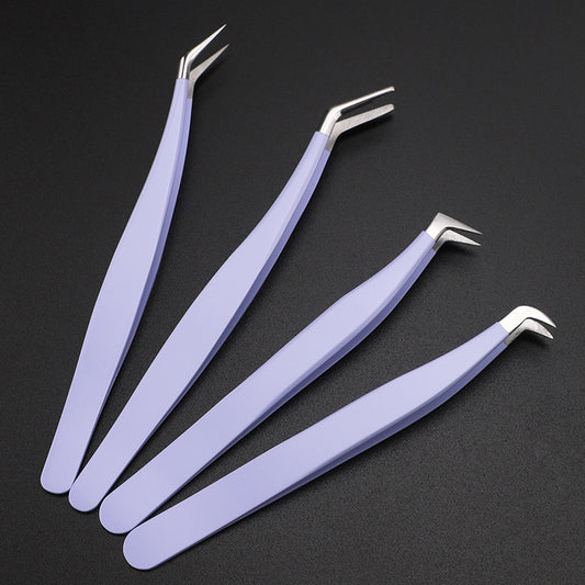 Paint Eyelash Tweezers Artist Grafting Precision False Lashes