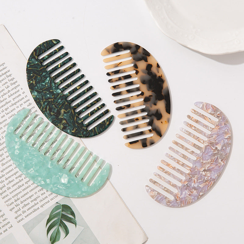 Acetate Plate Geometric Simple Retro Cute Hair Brushes & Combs