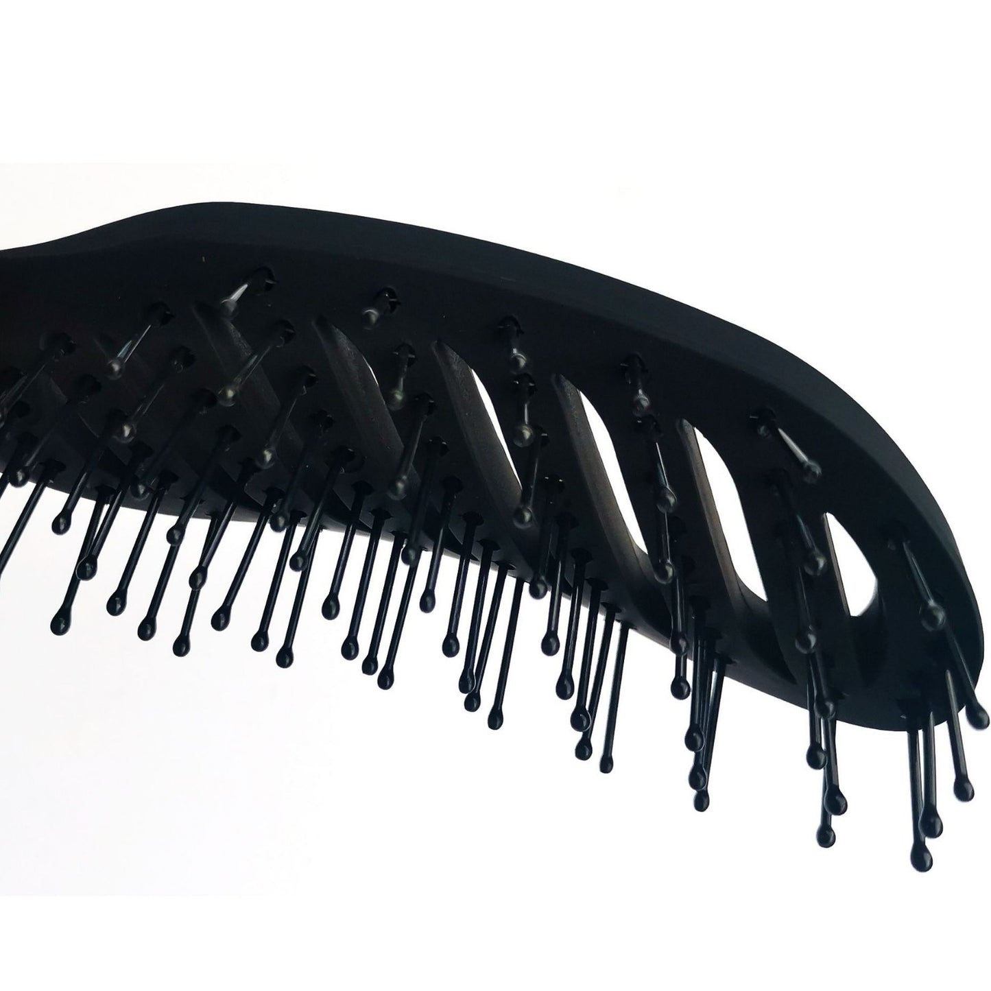 Long Black Ribs Hollow Massage Scalp Hair Brushes & Combs