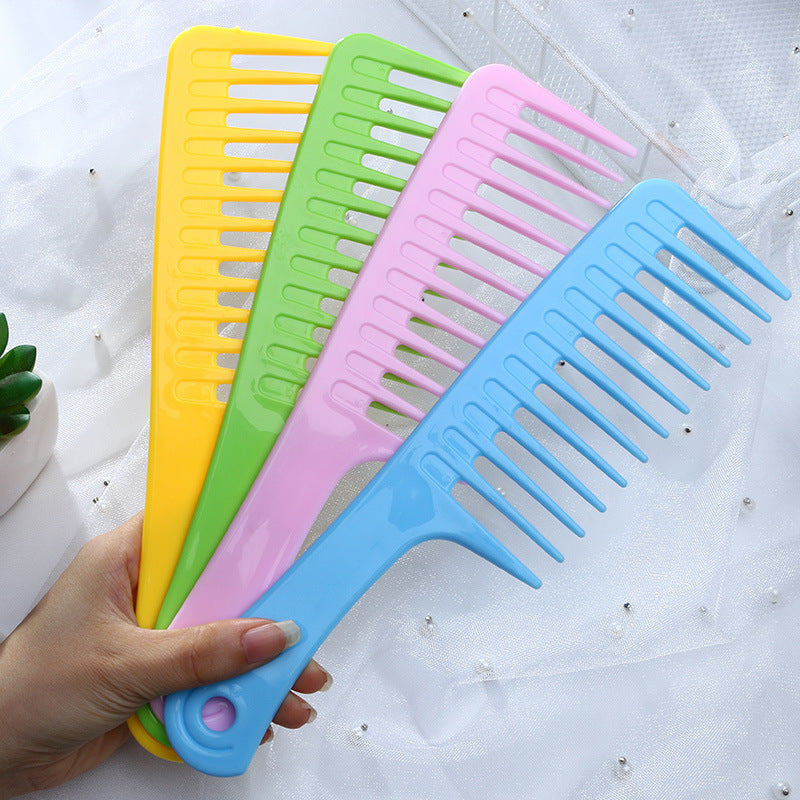 Curly Smooth Household Plastic Large Tooth Big Hair Brushes & Combs