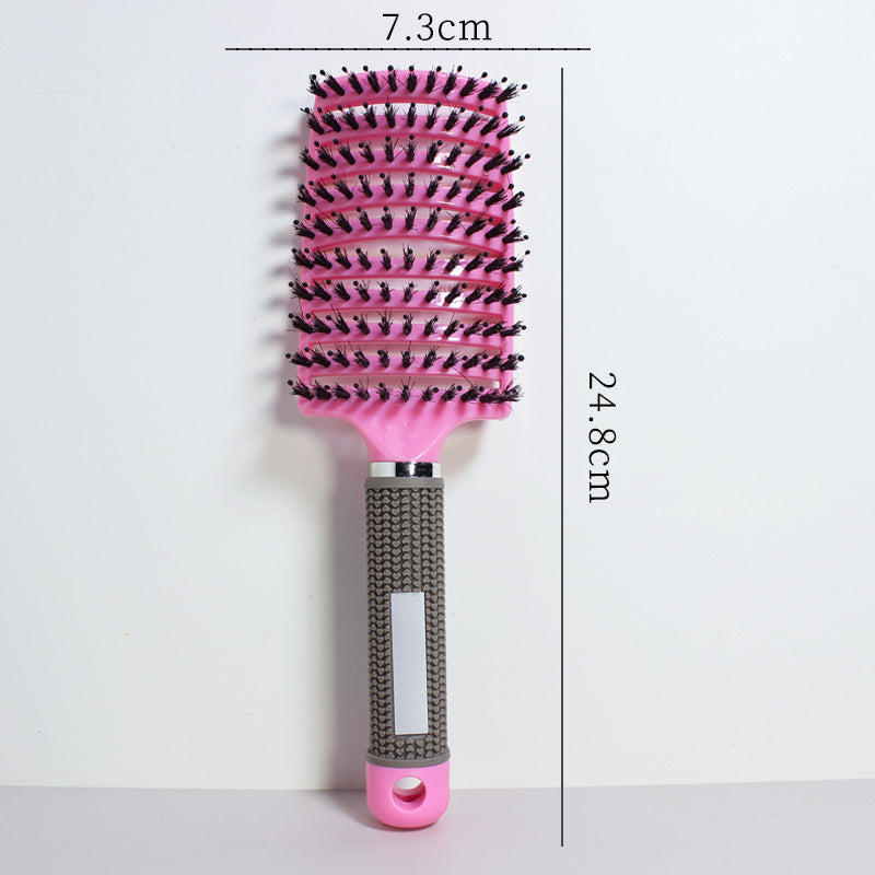 Teeth Large Curved Massage Curly Smooth Plastic Hair Brushes & Combs