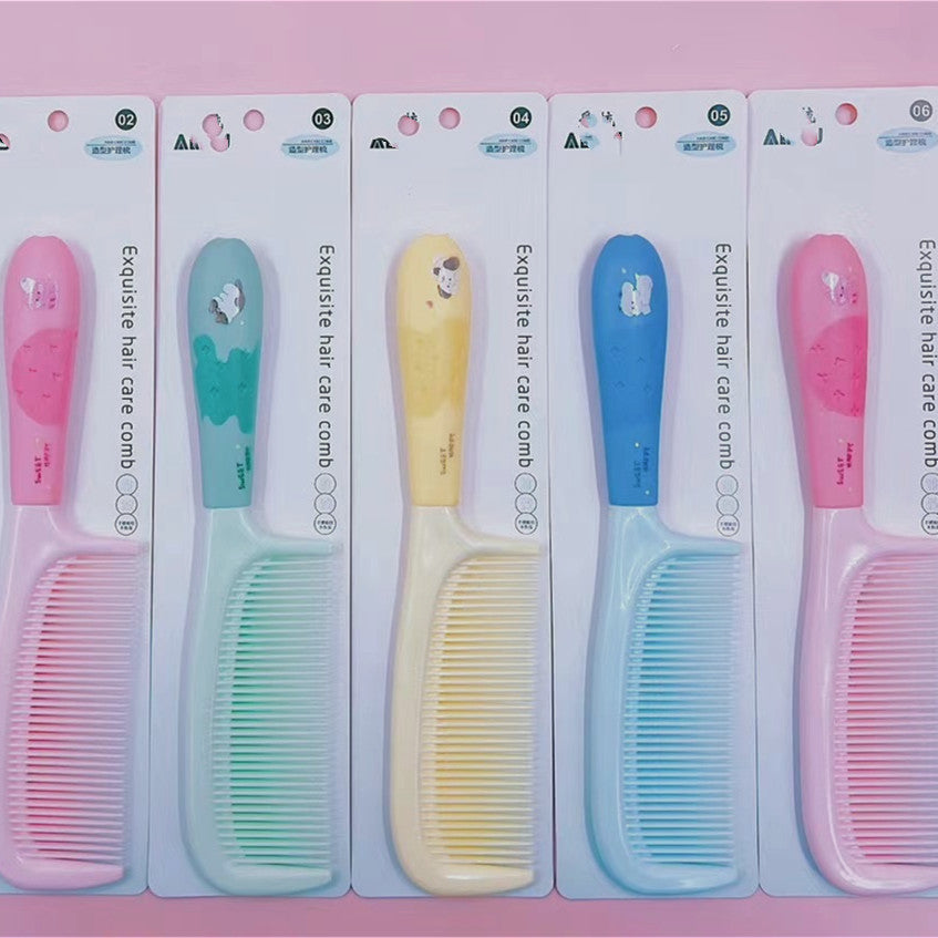 Thickened Cute Cartoon Silicone Handle Hairdressing Hair Brushes & Combs