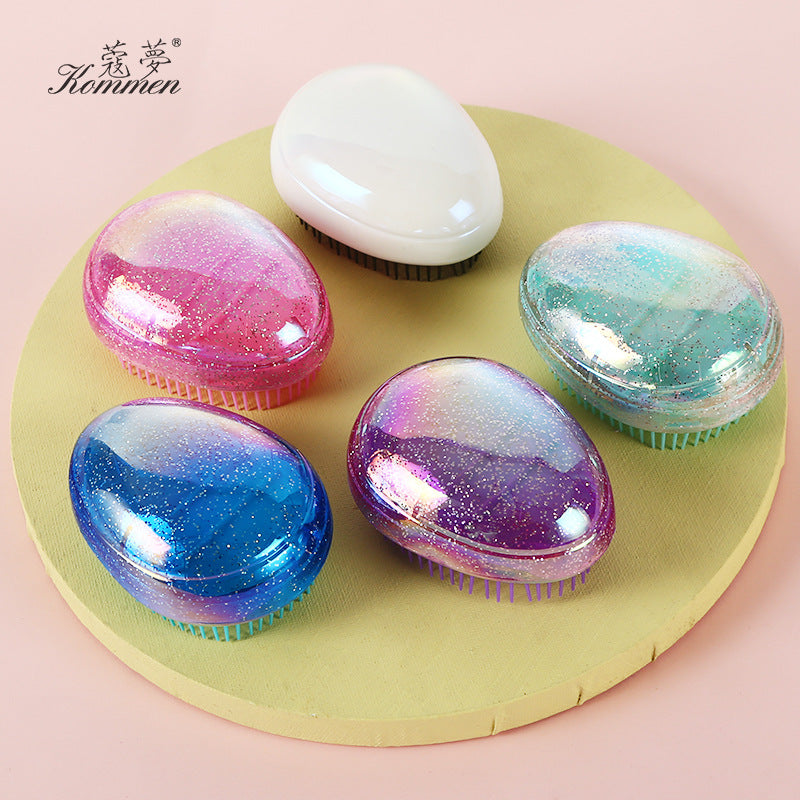 Starry Sky Egg Plastic Massage Hairdressing Hair Brushes & Combs