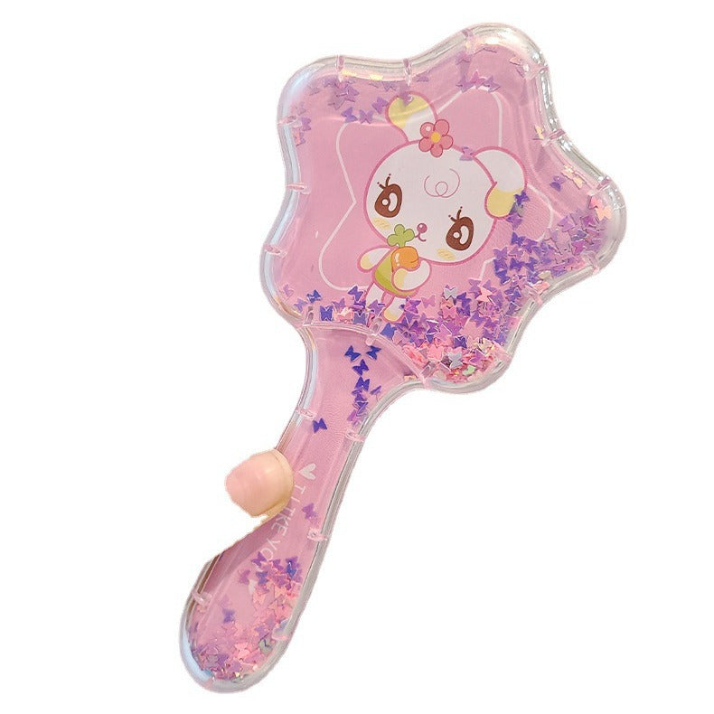 Cute Cartoon Stars Heart Quicksand Princess Hair Brushes & Combs