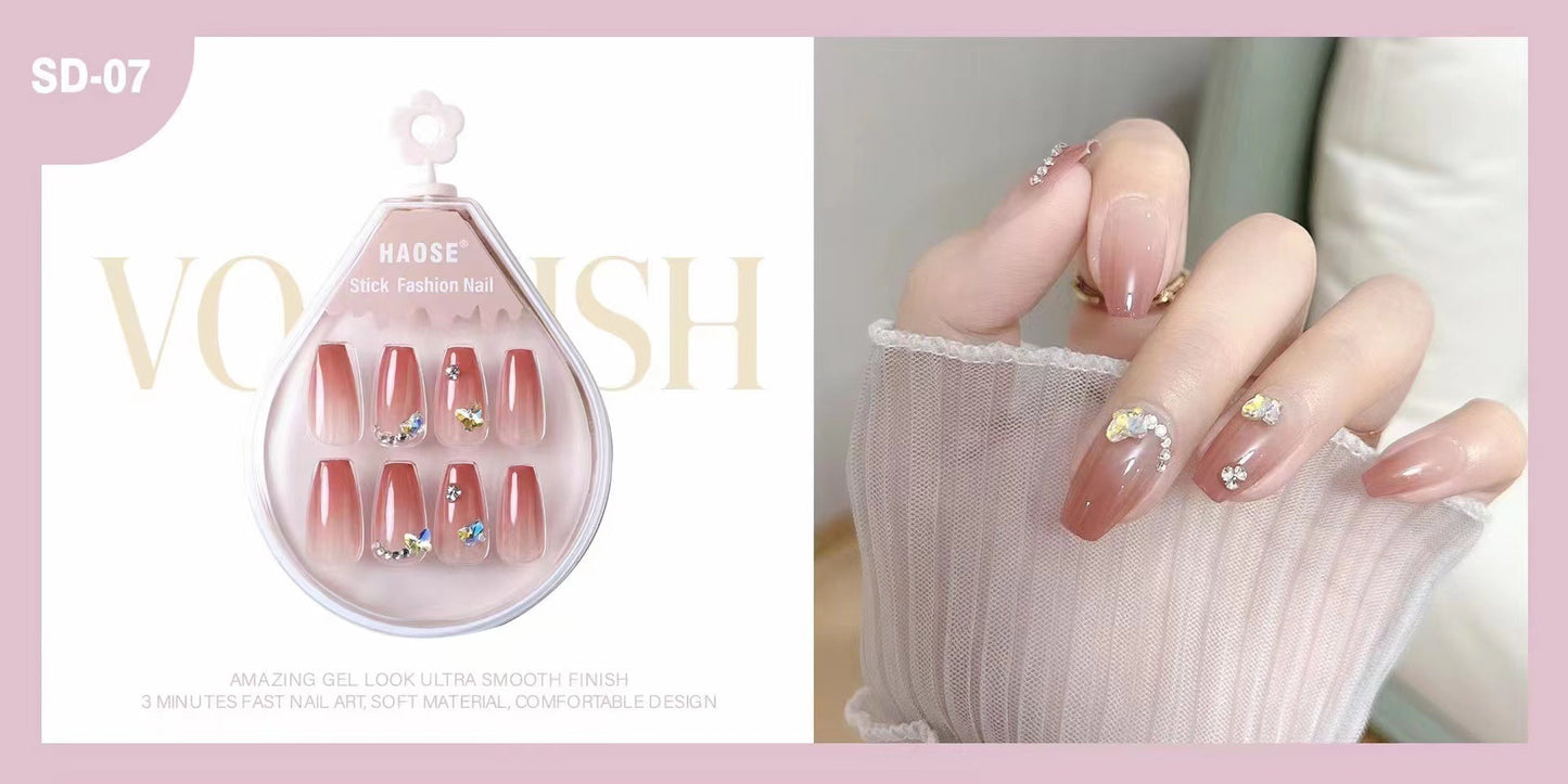 Soft Detachable Repeated Use Jelly Piece Nail Stickers