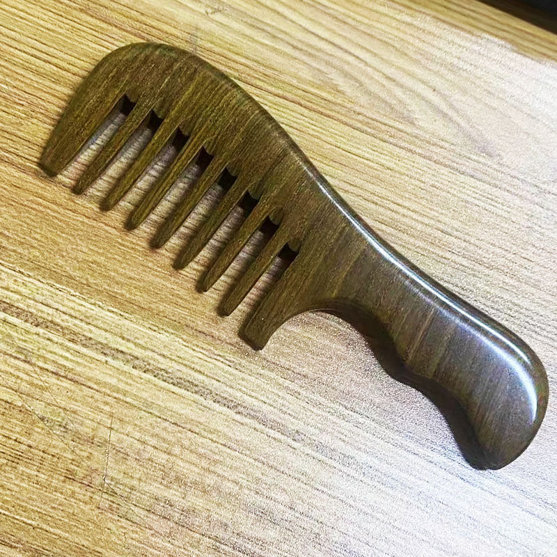 Sandalwood Double-sided Carved Wood Scalp Head Hair Brushes & Combs