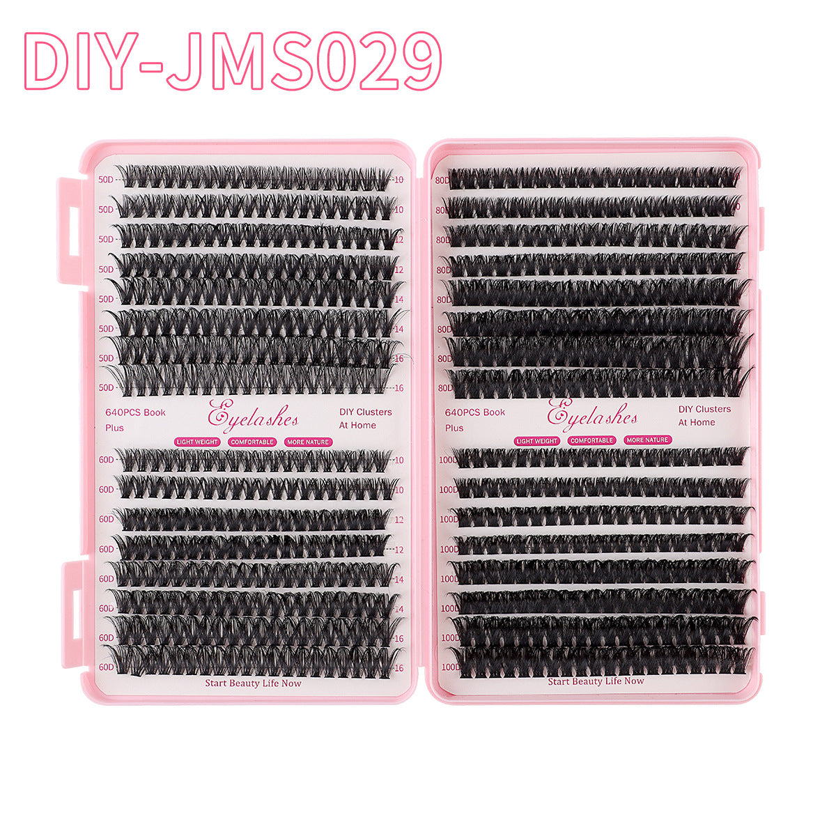 Eyelash Book Single Cluster Mixed Volume False Lashes