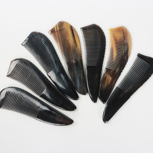 Black Yak Horn Shape Buffalo Sub- Hair Brushes & Combs