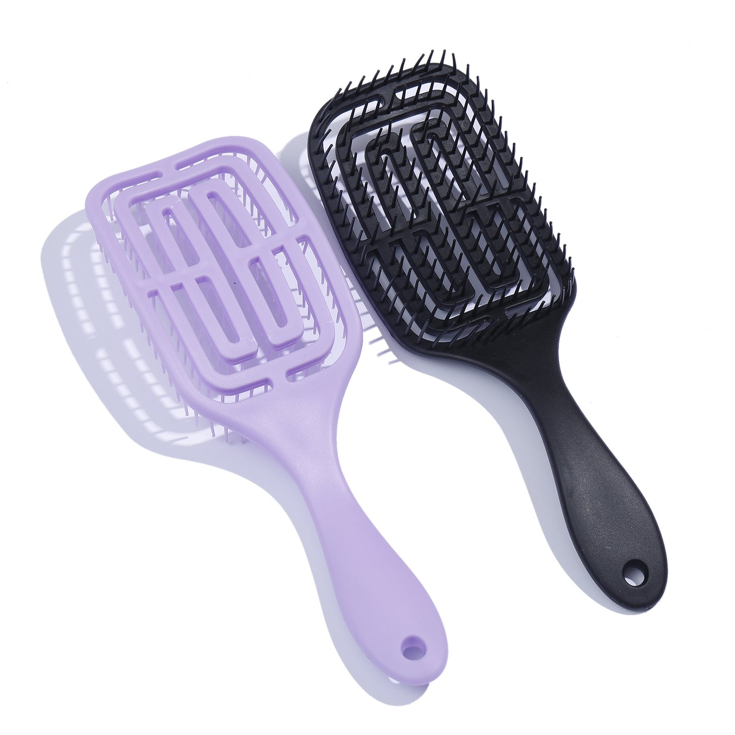 Square Elastic Tangle Large Ribs Ventilation Hair Brushes & Combs