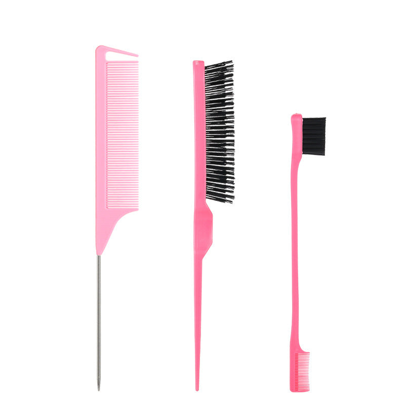 Three-piece Fluff Steel Needle Tail Double-headed Hair Brushes & Combs