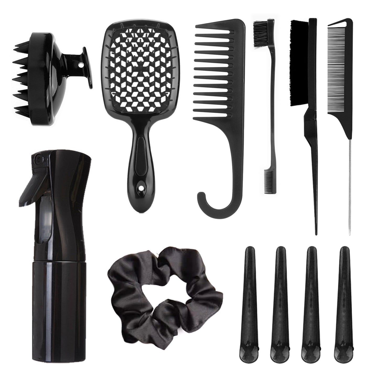 Treatment Oil Hollow Mesh Ring Duckbill Hair Brushes & Combs