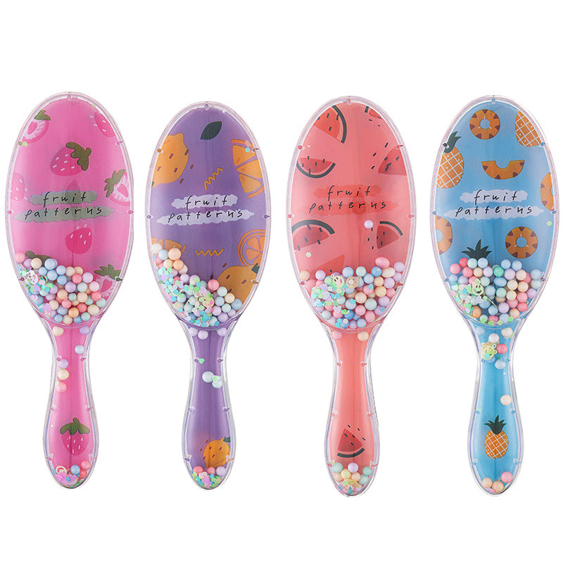 Airbag Oval Cartoon Fruit Animal Sequins Hair Brushes & Combs