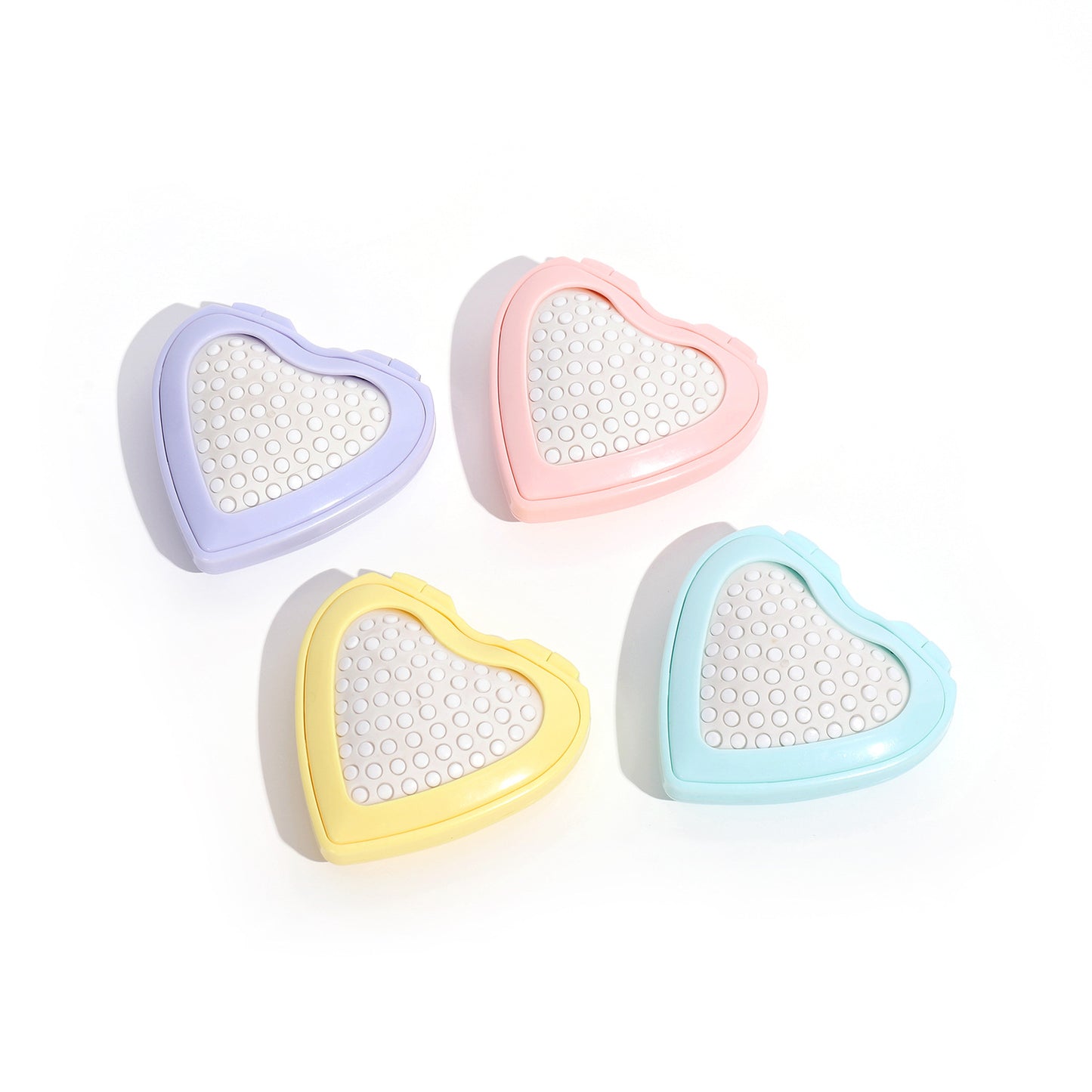 Massage Heart-shaped Foldable Portable Mirror Scalp Hair Brushes & Combs