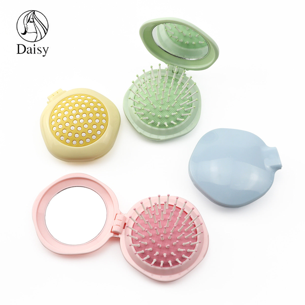 Air Cushion Leather Massage Foldable Compact Hair Brushes & Combs