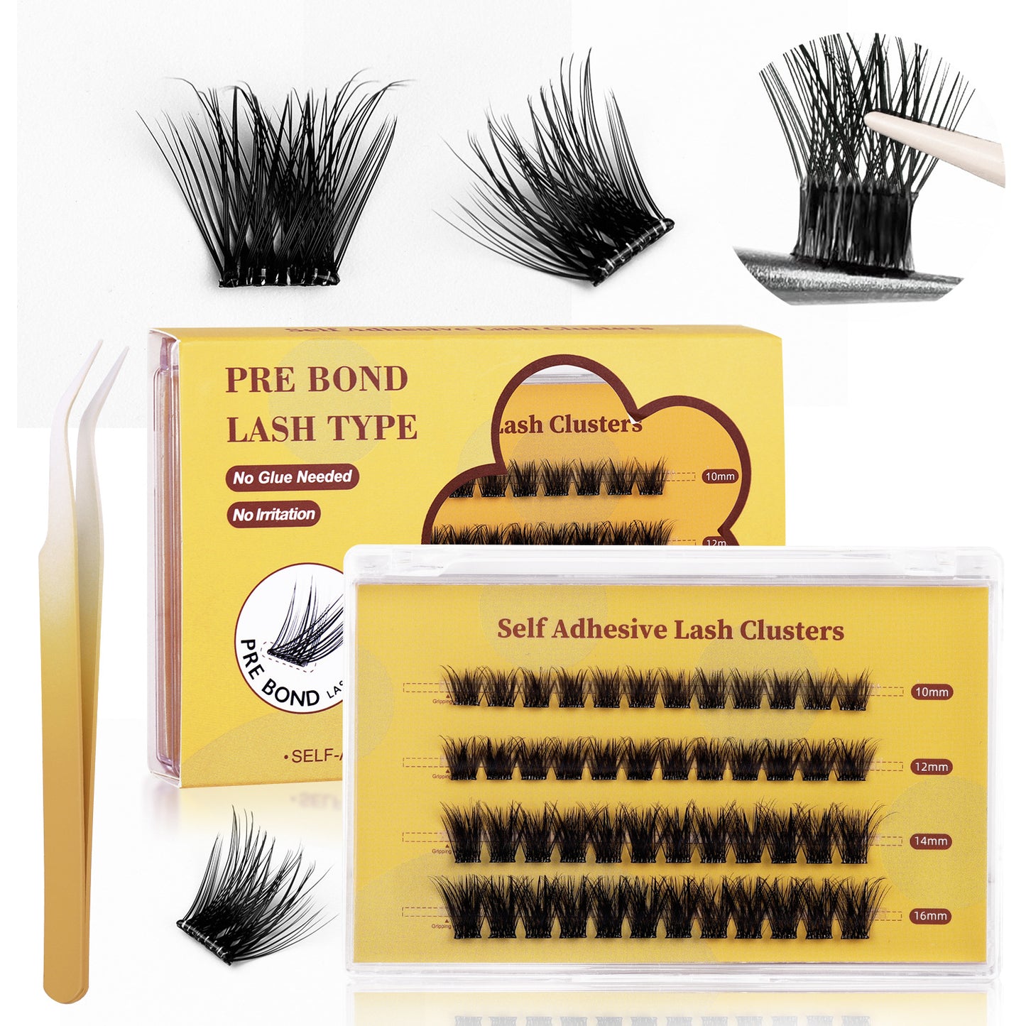 Eyelashes Curling Thick Eyelash Segmented Self-adhesive False Lashes