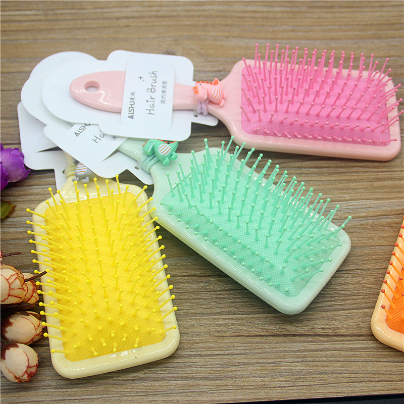 Candy Color Rubber Band Air Cushion Airbag Massage Semicircle Hair Brushes & Combs