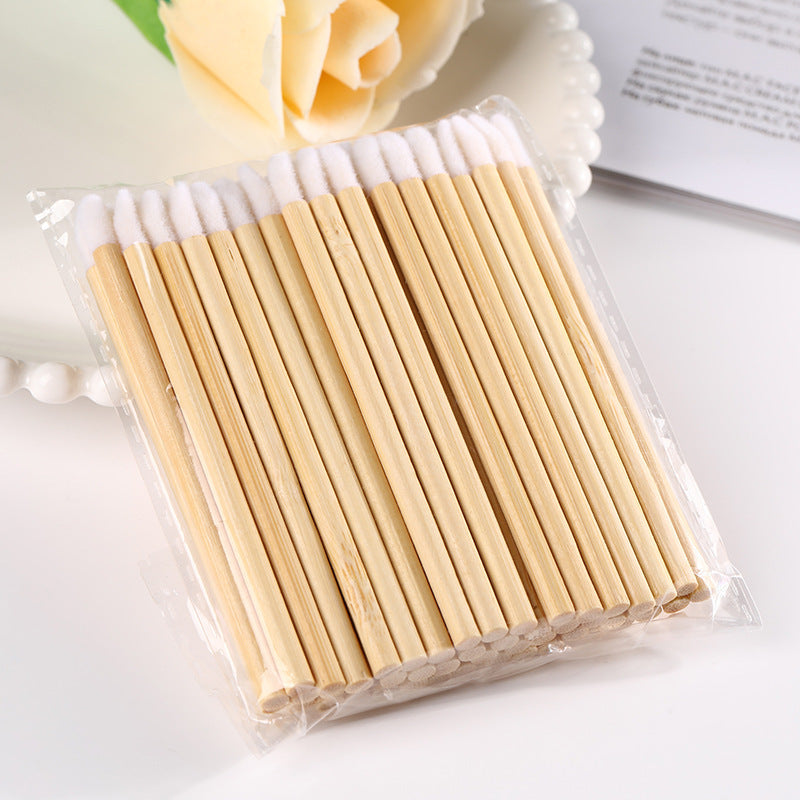 Disposable Bamboo Rod Brush Portable Bag Makeup Brushes Accessories