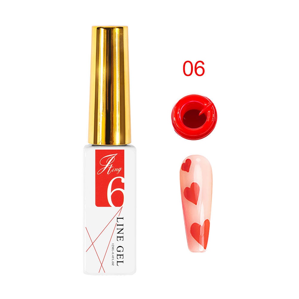 Single Bottle Line Pulling Gel Artificial Nail Polish