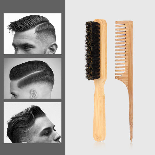 Men's Modeling Suit Bamboo For Greasy Beard Hair Brushes & Combs