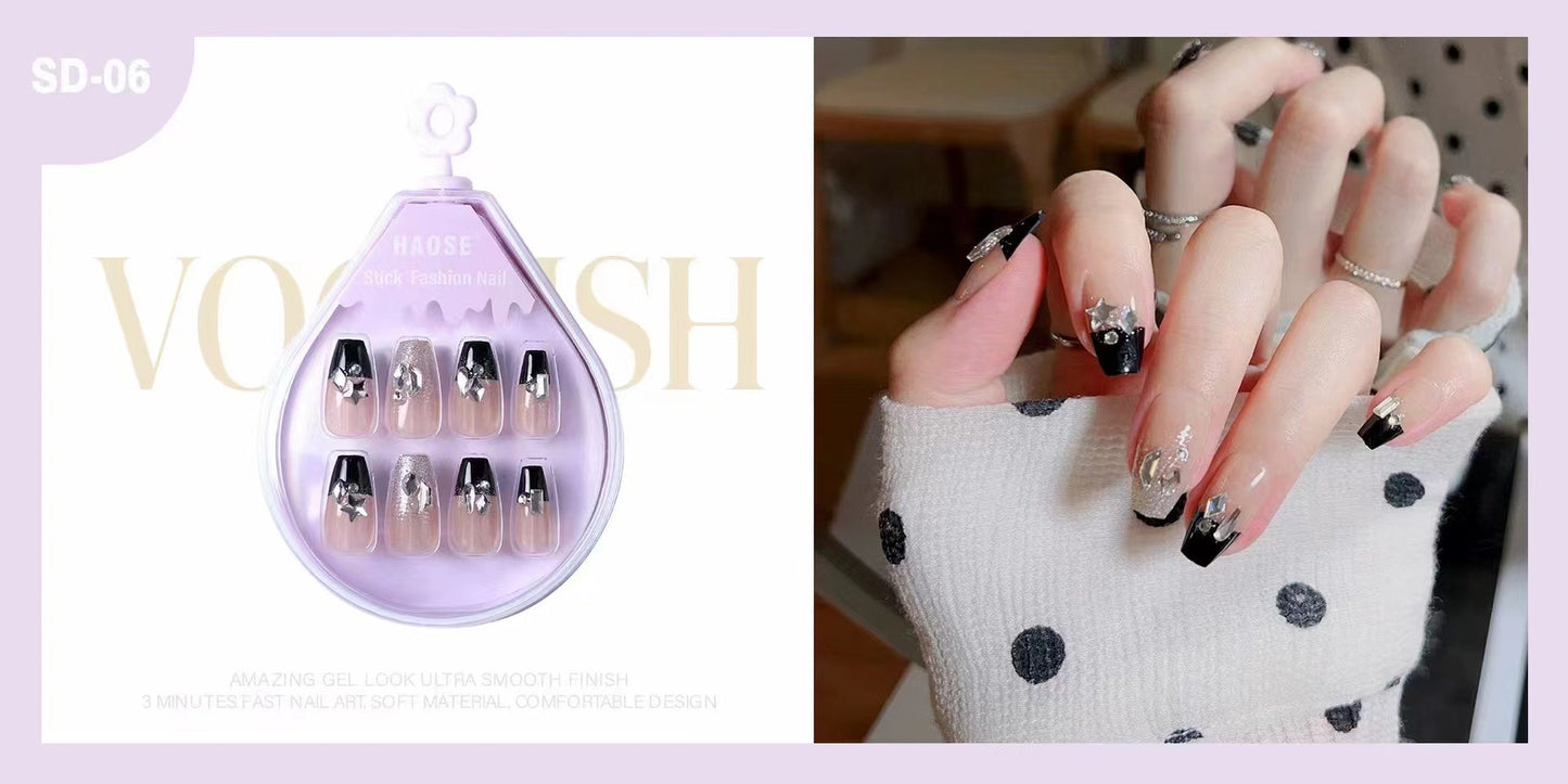 Soft Detachable Repeated Use Jelly Piece Nail Stickers