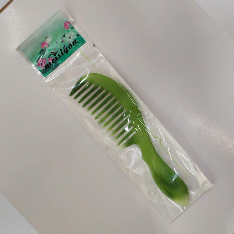 Color Thick Green Beef Tendon Running Hair Brushes & Combs