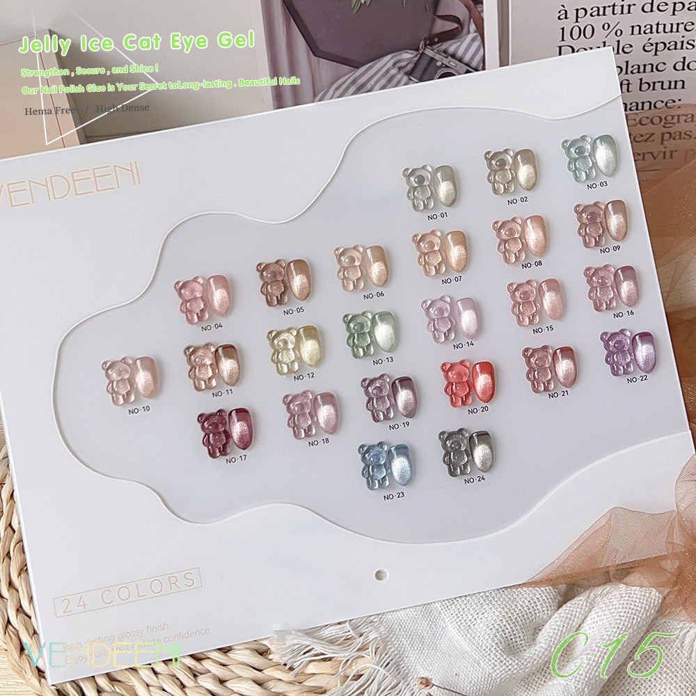 For Beauty Shop Summer Starry Sky Shining Crystal Cat's Nail Polish