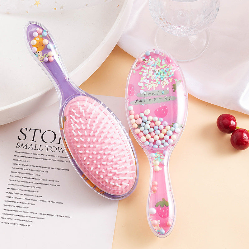 Airbag Oval Cartoon Fruit Animal Sequins Hair Brushes & Combs