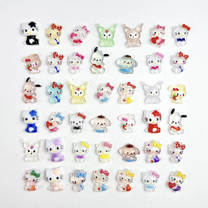 Cartoon Mini Cat Ornament Wear Manicure Nail Care Nail Art