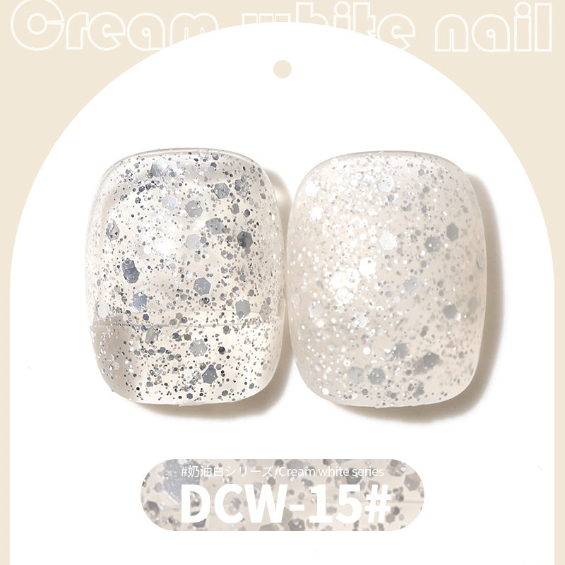 Gel White Popular Color Beige Milky Cream Nail Polish