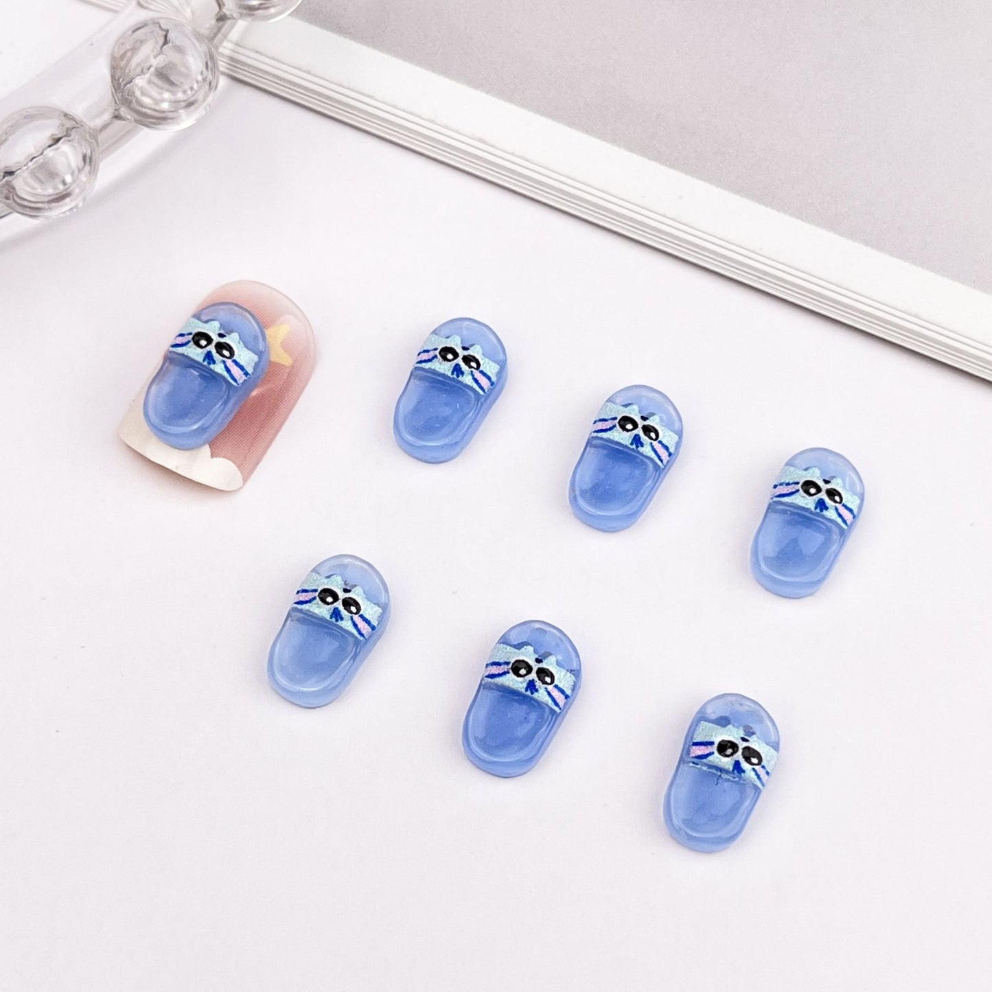 Cartoon Summer Cool Simulation Slippers Resin Nail Care Nail Art