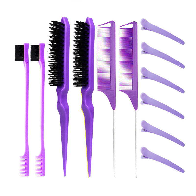 Hairdressing Tail Fluff Double Three Rows Hair Brushes & Combs