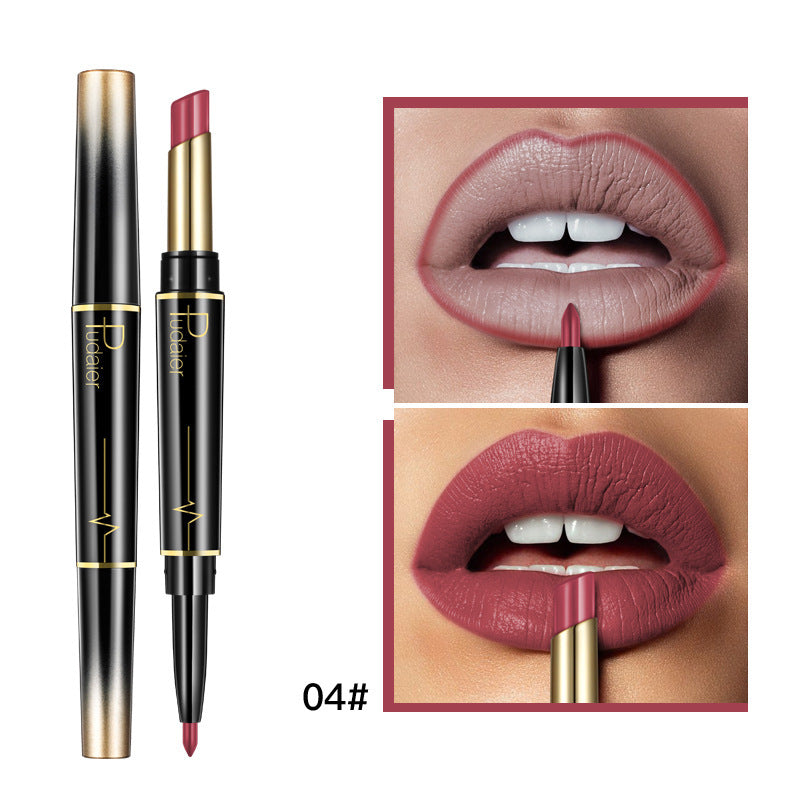 Innovative Double-headed Liner Matte Gloss Color Lipsticks