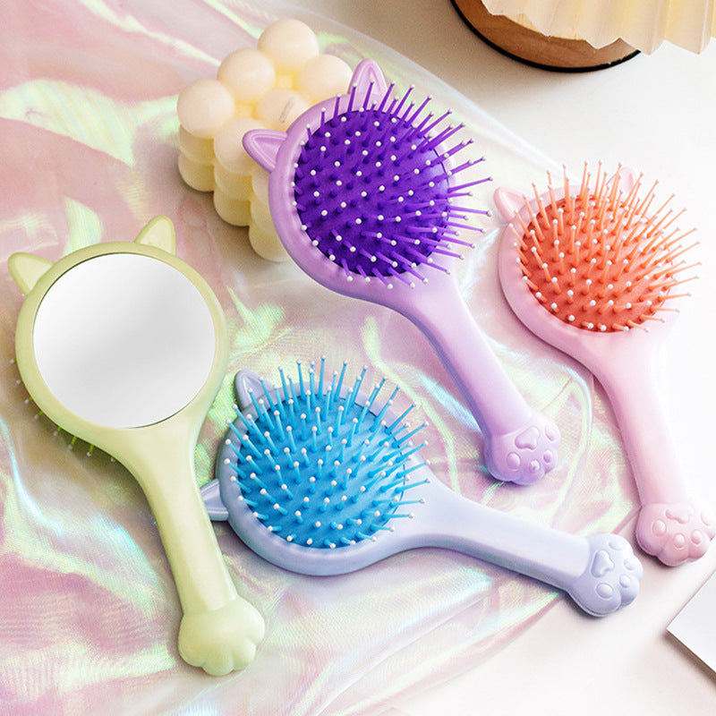 Mirror Two In One Portable Carry-on Hair Brushes & Combs