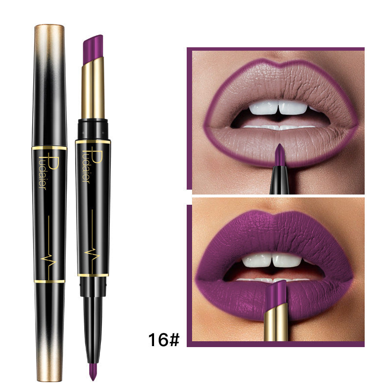 Innovative Double-headed Liner Matte Gloss Color Lipsticks