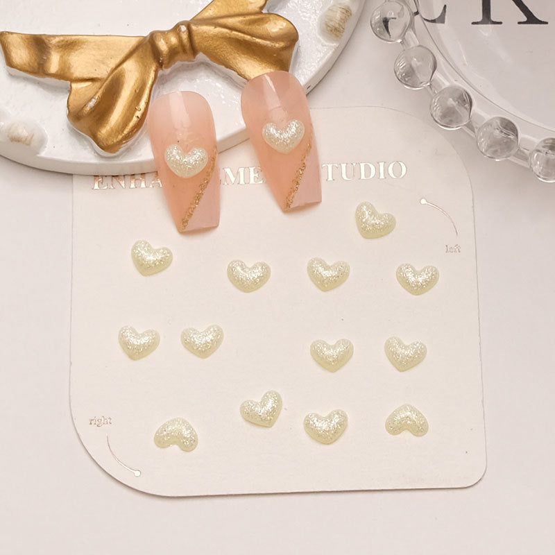 Macaron Color Luminous Mini Love Three-dimensional Nail Care Nail Art