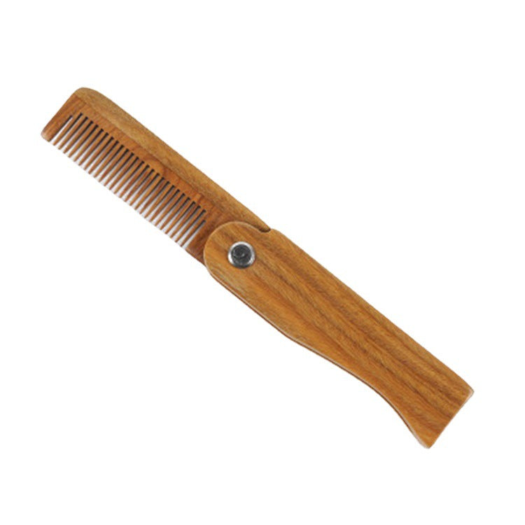 Creative Green Sandalwood Folding Beard Source Hair Brushes & Combs