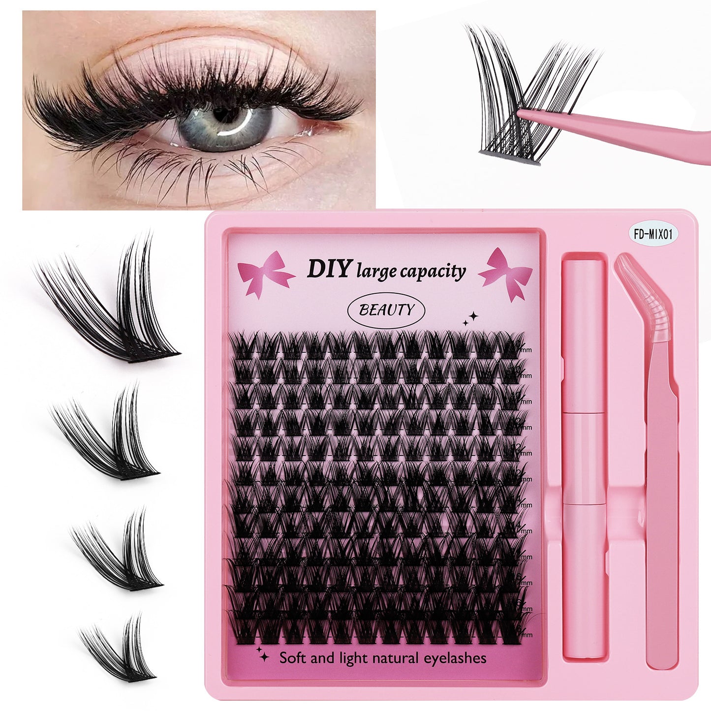 Eyelash Box Thick Eyelashes Three-dimensional Hot Melt False Lashes