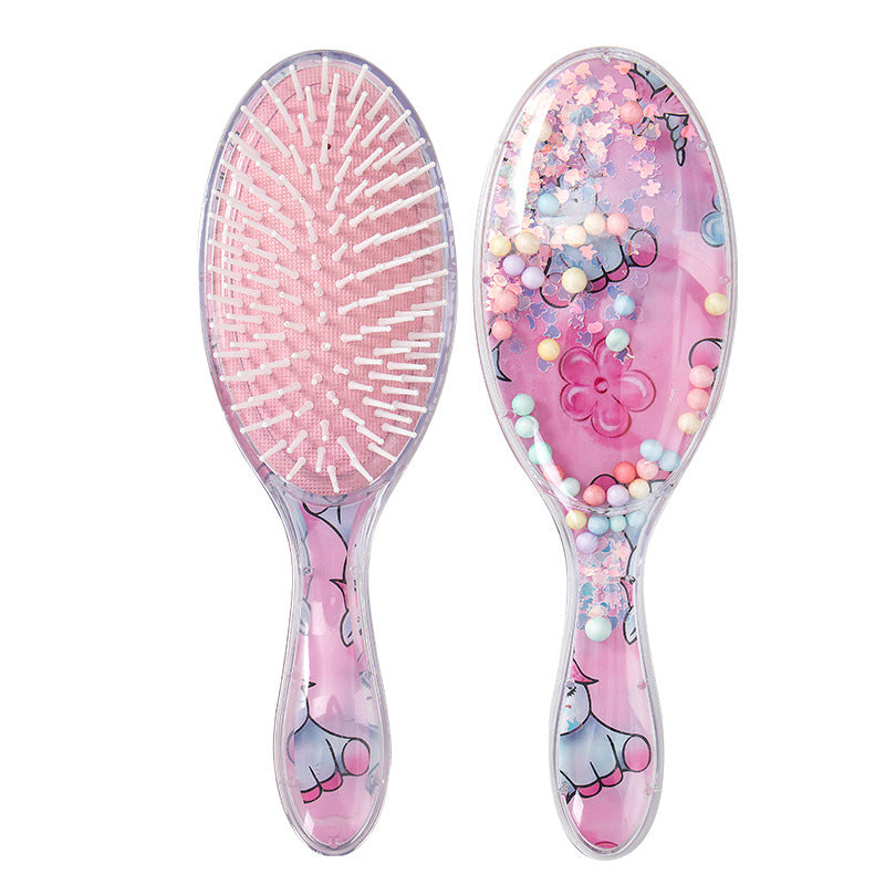 Air Cushion Transparent Massage Ultrasonic Rainbow Hair Brushes & Combs