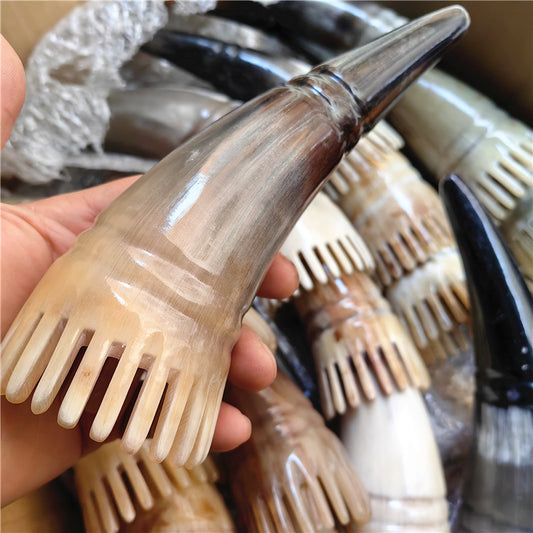 White Long Head Brush Horn Shampoo Hair Brushes & Combs