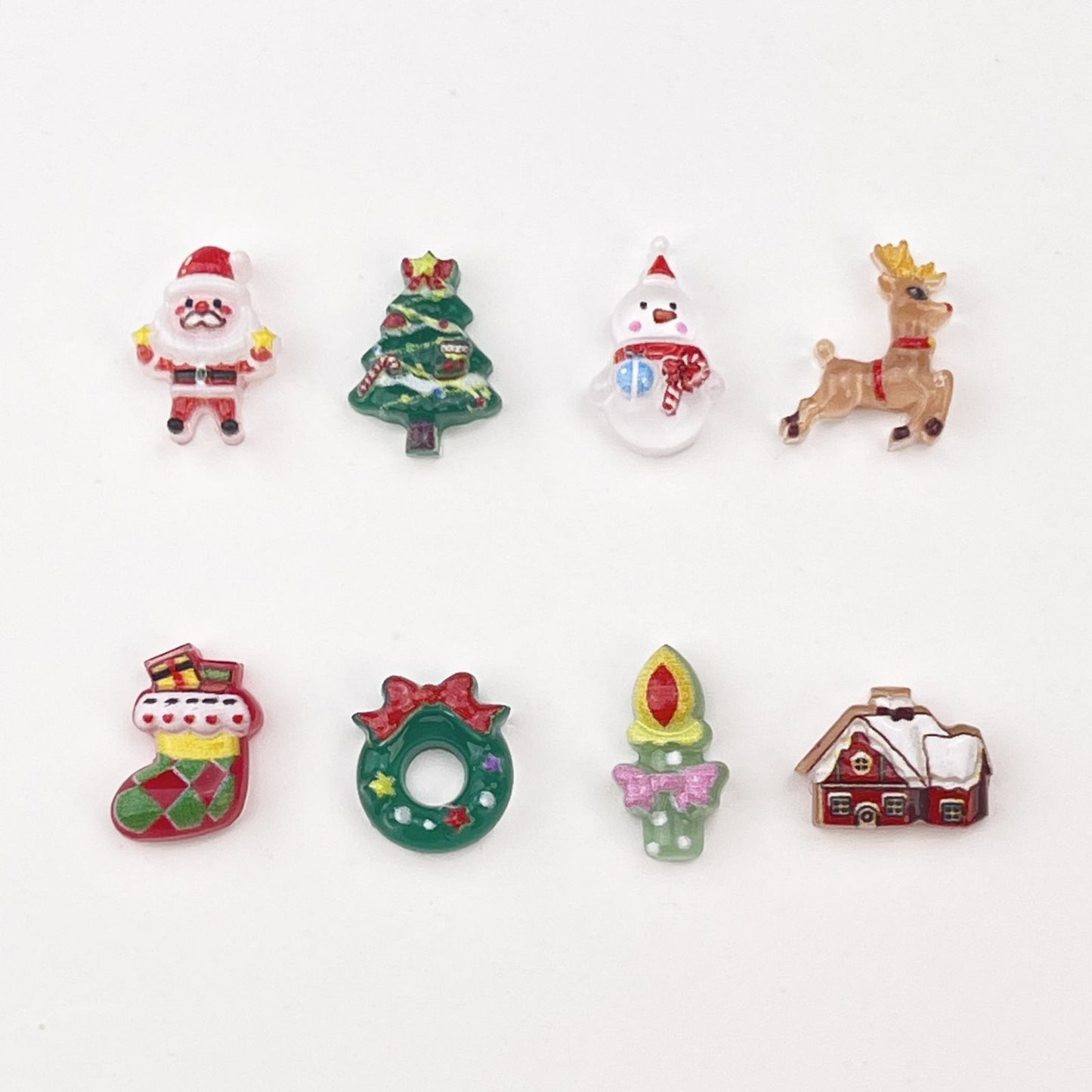 Cartoon Ornament Cute Santa Claus Deer Snowman Earrings Barrettes Nail Care Nail Art