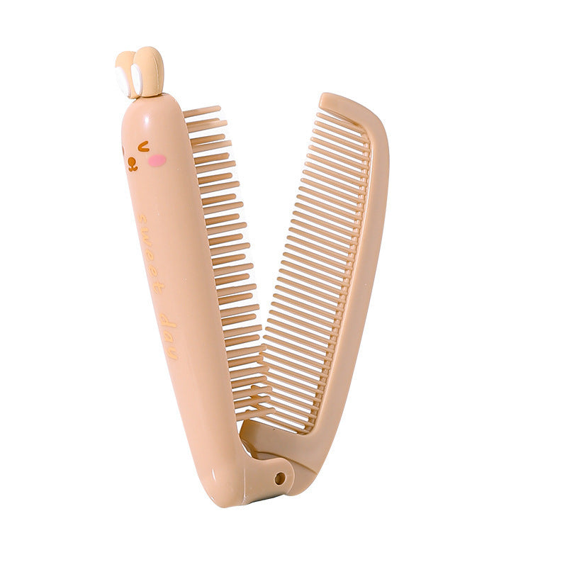 Hairdressing Cute Heart Smooth Lady Mini Hair Brushes & Combs