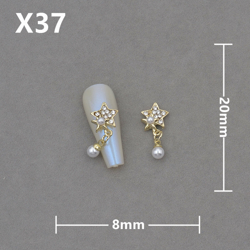 Five-pointed Star Bamboo Pearl Four Stars Nail Care Nail Art